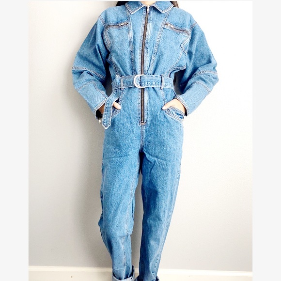 topshop denim romper